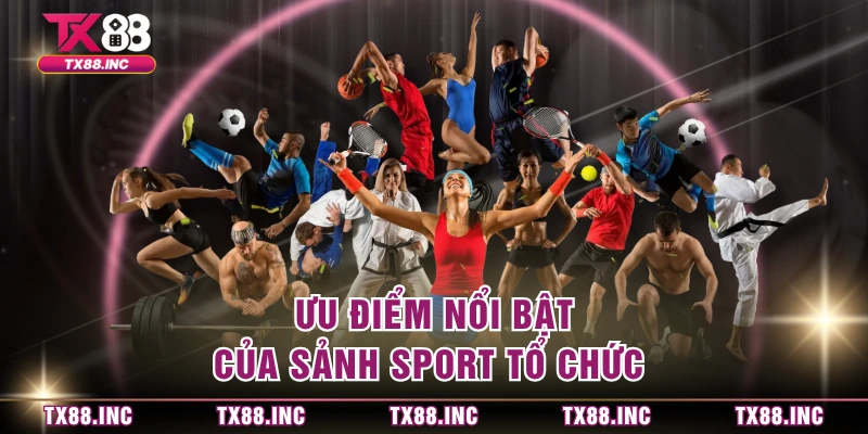 Ưu điểm nổi bật của sảnh sport tổ chức